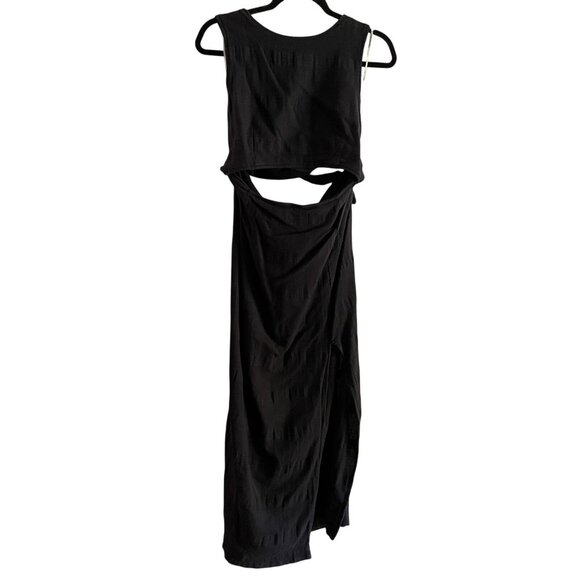 Free People Sz L Cotton Linen Beach Open Back Cutout The Simple Life Maxi Dress - Picture 2 of 14